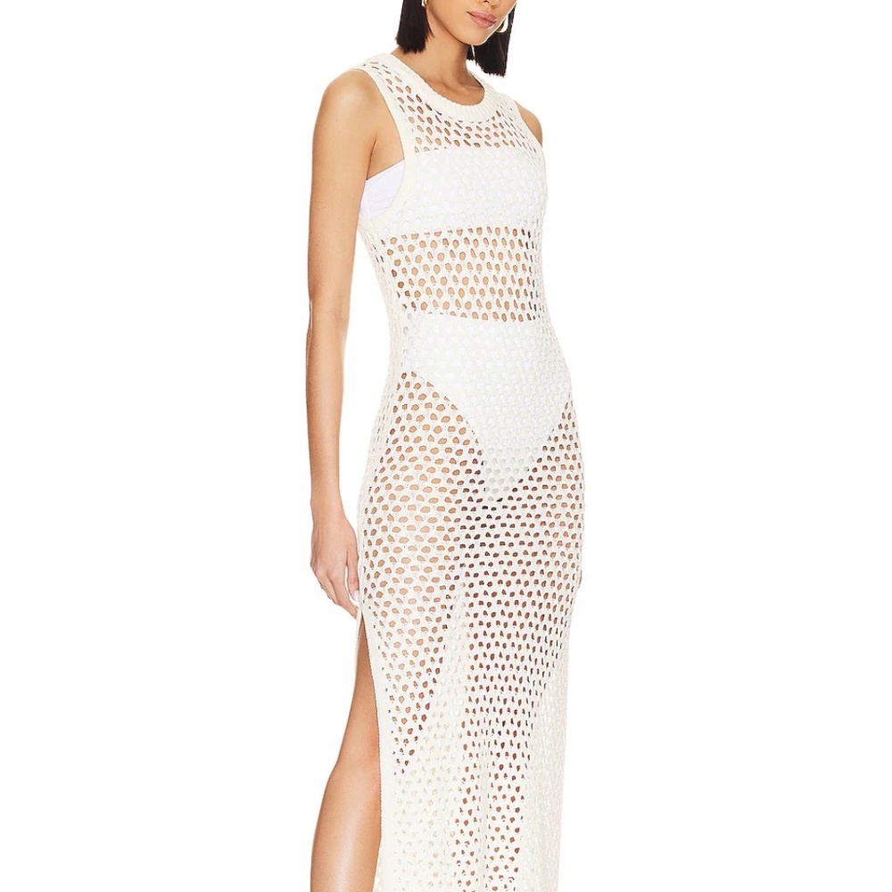 Ry Open Knit Sweater Dress Coverup - LNA - size M